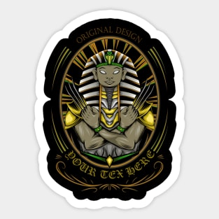 Elegant Artwork of Pharaoh Sticker